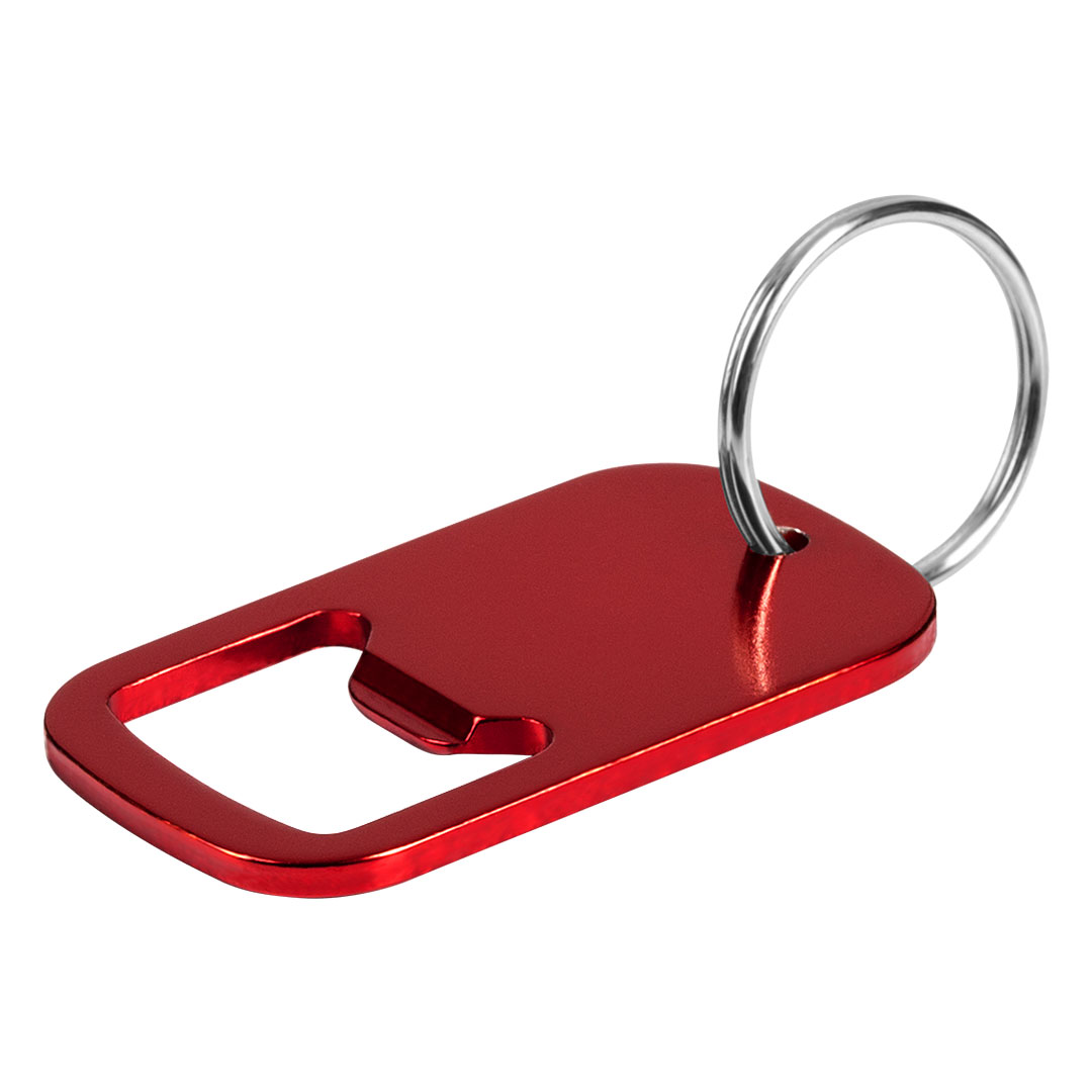 Aluminum key holder with bottle opener