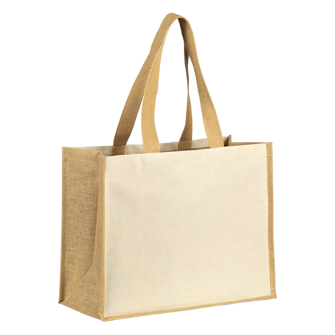 Jute and cotton shopping bag