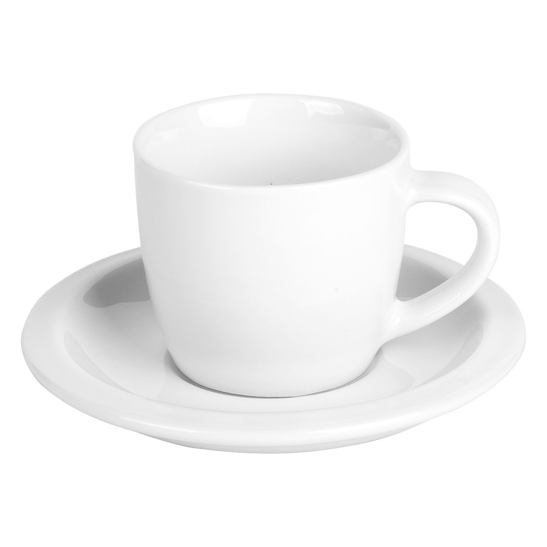 Fine stoneware espresso cup and saucer, 100 ml