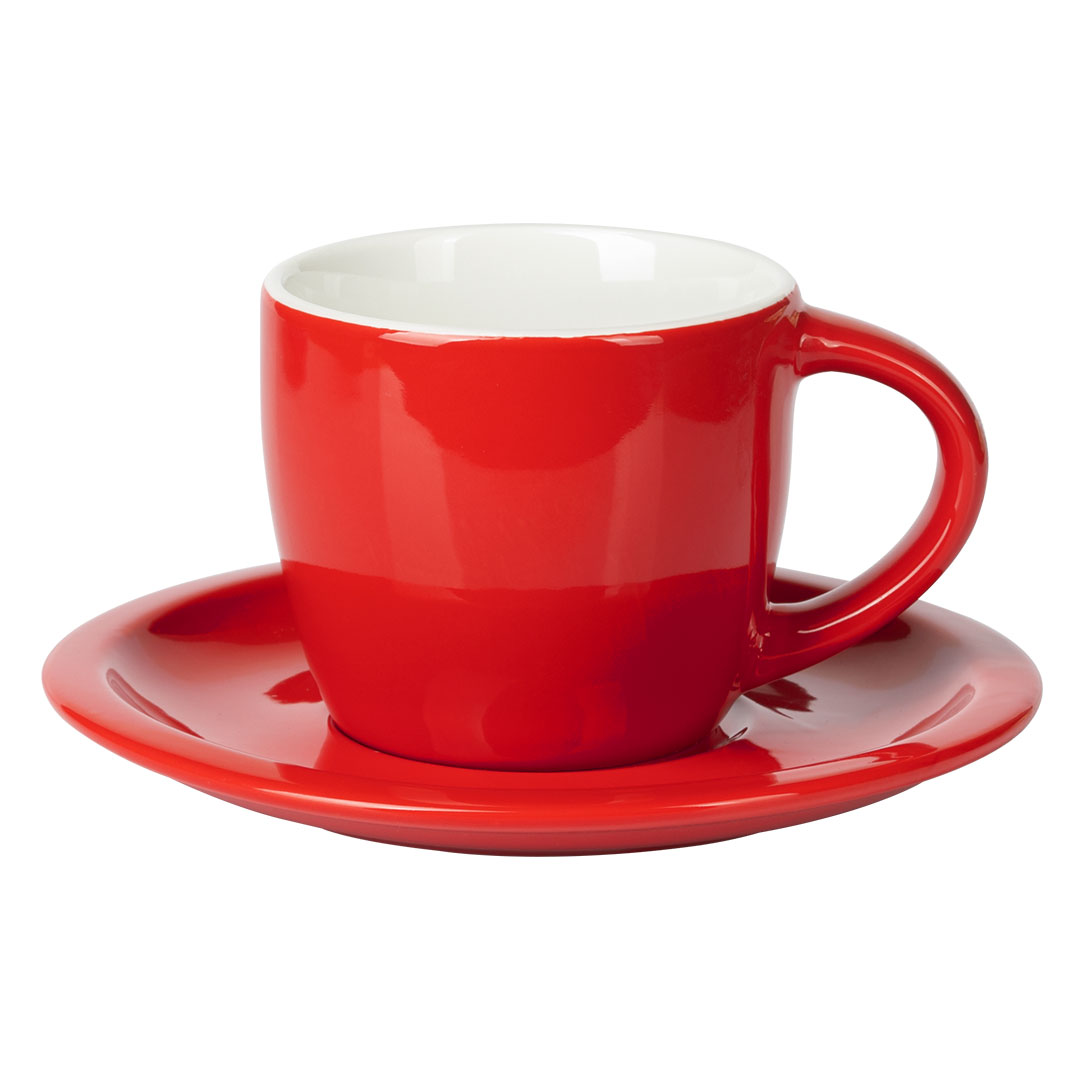 Fine stoneware cappuccino cup and saucer, 150 ml