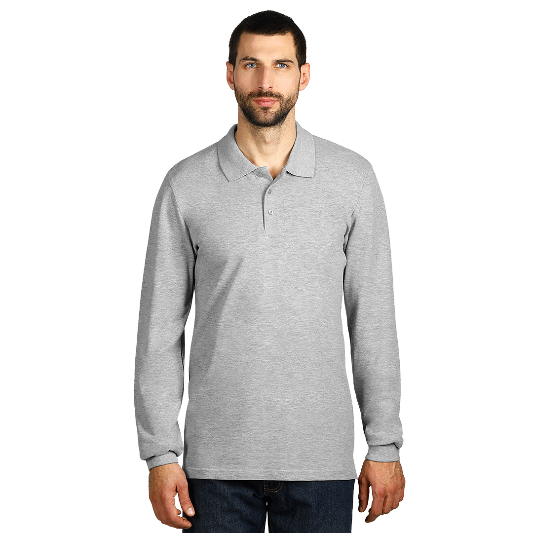 Long sleeved polo shirt, 200 g/m2