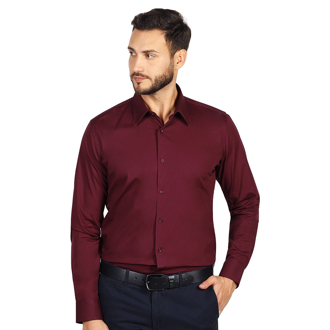 Men's long sleeve shirt, slim fit