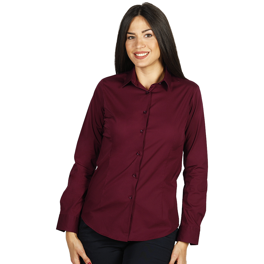 Women's long sleeve shirt, slim fit