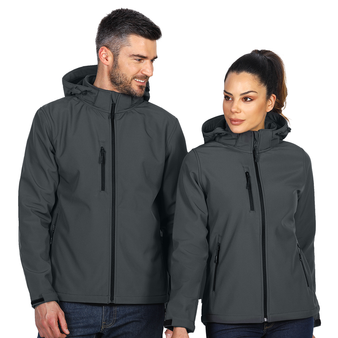 Softshell jacket with detachable hood