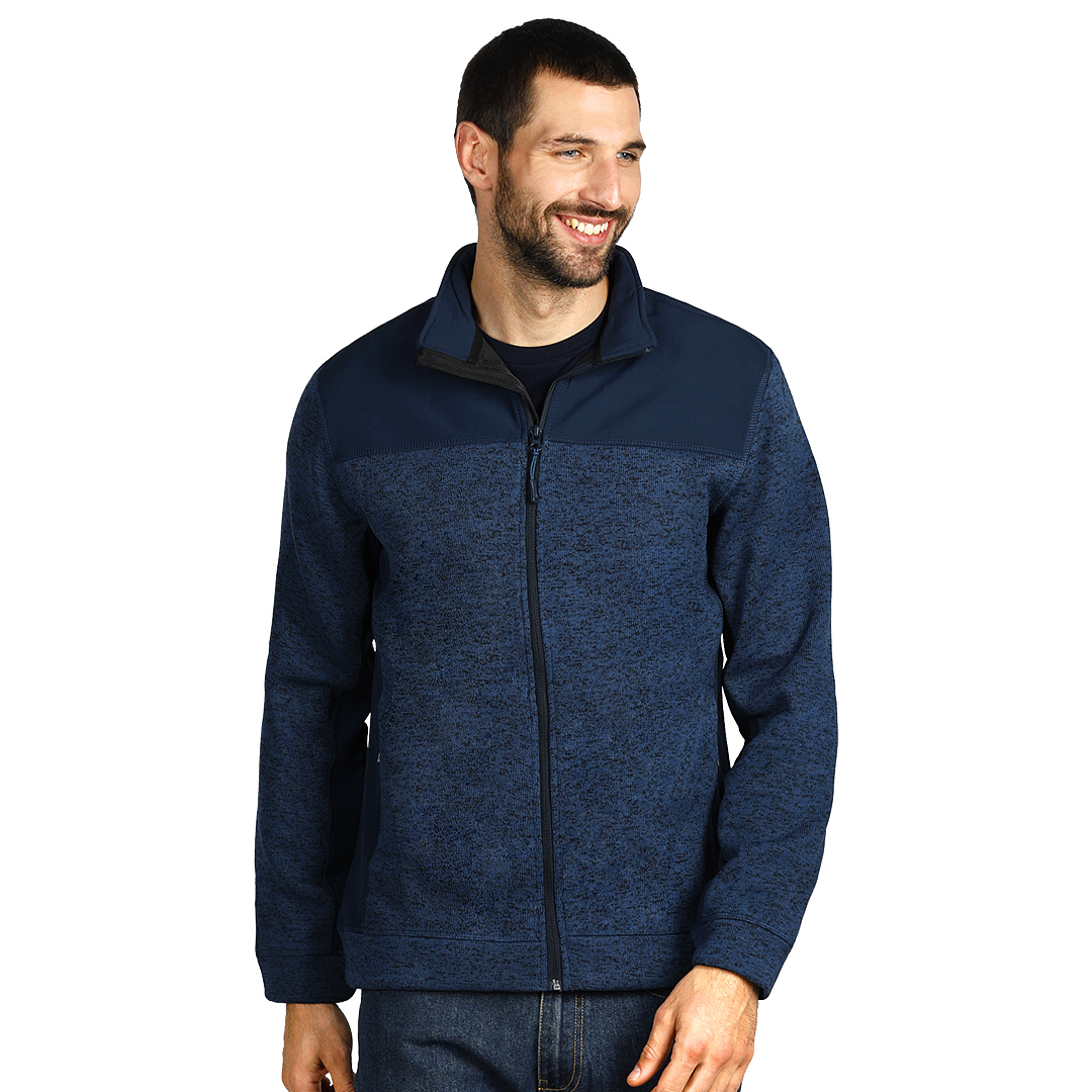 Unisex softshell and knitted fleece jacket